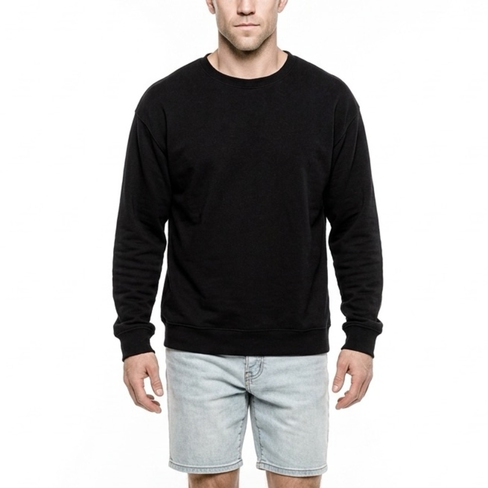 Athletic Works Black Sweatshirt with Tan Accents